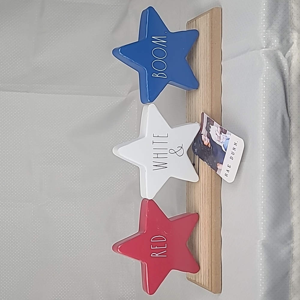 Rae Dunn Red White Boom Sign 4th July